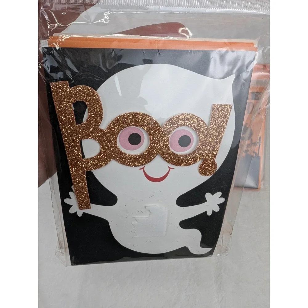Hallmark Halloween Party Invitations Lot Ghost Glitter Monsters Pumpkin 30 Total